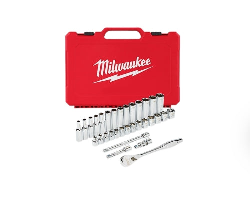 3/8" Drive 32pc Ratchet & Socket Set - Metric Milwaukee 48229508 Milwaukee