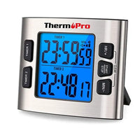ThermoPro TM02 Digital Kitchen Timer with Dual Countdown Stop Watches - FairTools ThermoPro TM02 Digital Kitchen Timer with Dual Countdown Stop Watches