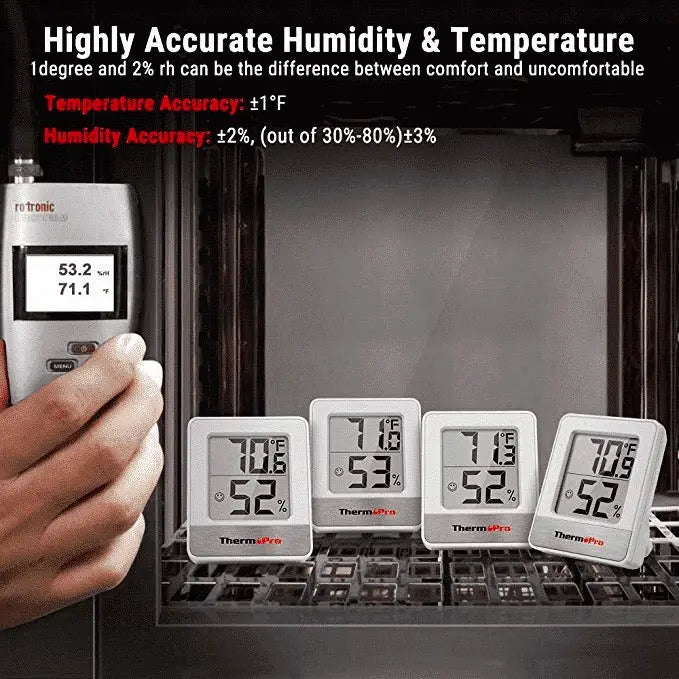 ThermoPro TP49 Digital Indoor Hygrometer Thermometer Humidity Monitor - FairTools ThermoPro TP49 Digital Indoor Hygrometer Thermometer Humidity Monitor