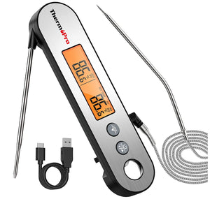 ThermoPro TP610 Programmable Dual Probe Meat Thermometer with Alarm