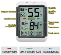 Thermopro TP55 Digital Indoor Thermometer with Touch Screen Hygrometer - FairTools Thermopro TP55 Digital Indoor Thermometer with Touch Screen Hygrometer