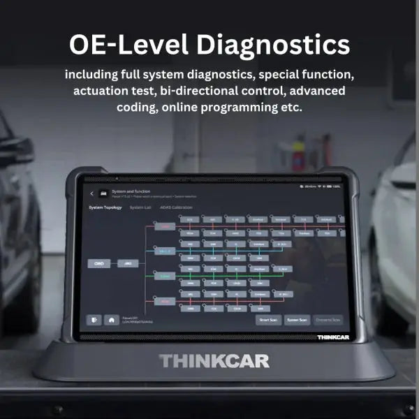 Thinkcar Expert 399 14" Diagnostic Scan Tool, AI Technology, Dual Diagnostics, 12/24V, EV Vehicles Thinkcar