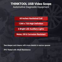 Thinkcar Video Inspection Scope Camera with LED Light FairTools