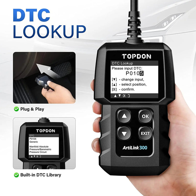 Topdon AL300 All OBD2 Functions Scanner Code Reader Diagnostic Car Scan Tool - FairTools Topdon AL300 All OBD2 Functions Scanner Code Reader Diagnostic Car Scan Tool