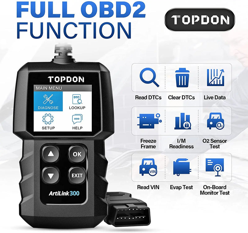 Topdon AL300 All OBD2 Functions Scanner Code Reader Diagnostic Car Scan Tool - FairTools Topdon AL300 All OBD2 Functions Scanner Code Reader Diagnostic Car Scan Tool