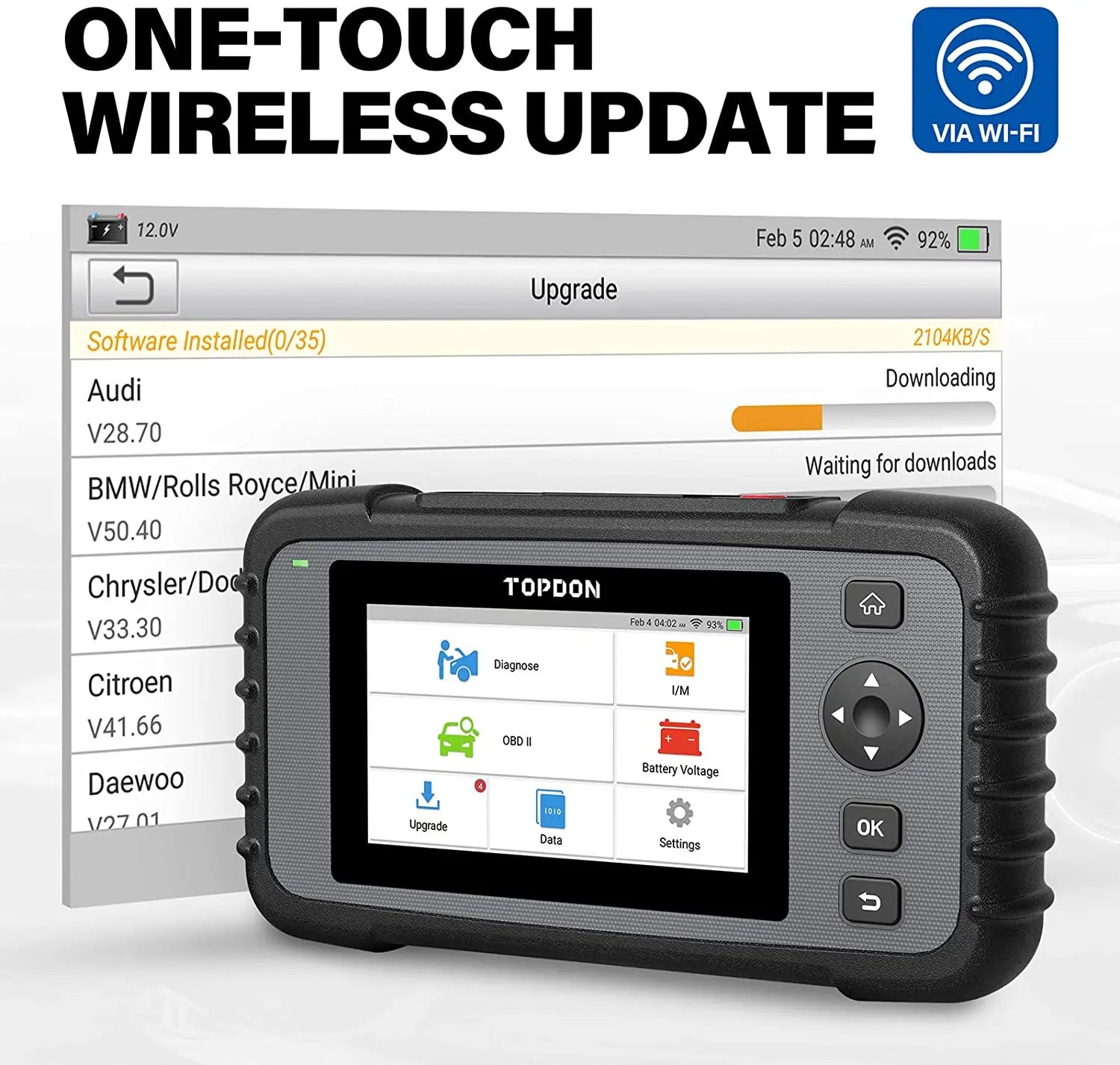 OBD2診断機　TOPDON ArtDiag500S 楽天市場】TOPDON ArtiDiag500 obd2 診断機 日本語 自動車 故障