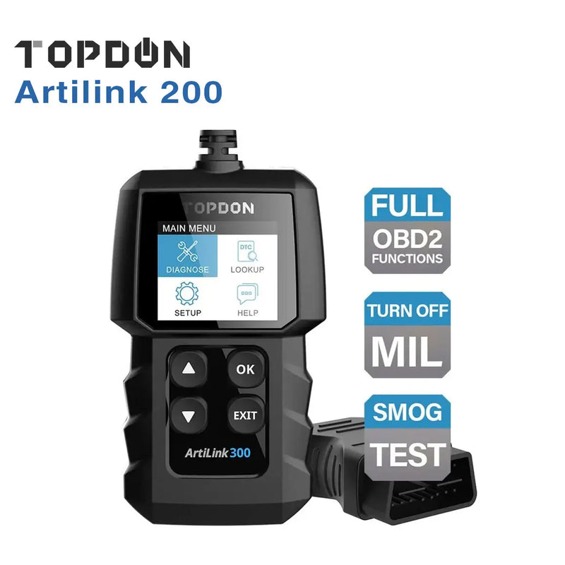 Topdon Artilink 200 OBDII Auto Diagnostic Tool Obd2 Car Fault Code Reader Scan Tool Topdon