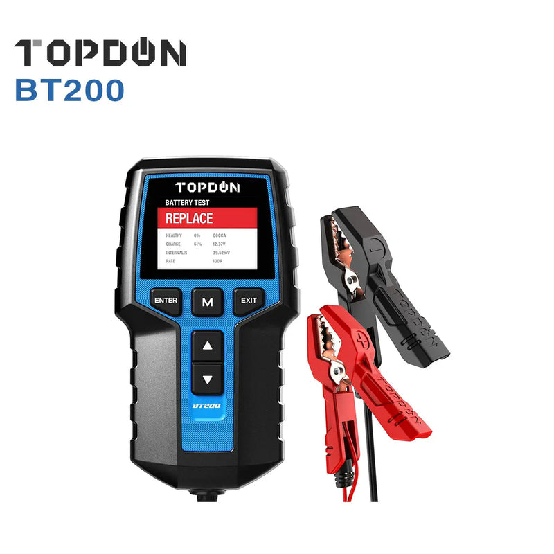 Topdon BT200 Car Battery Tester 24V 12V Load Tester, 100-2000CCA Topdon