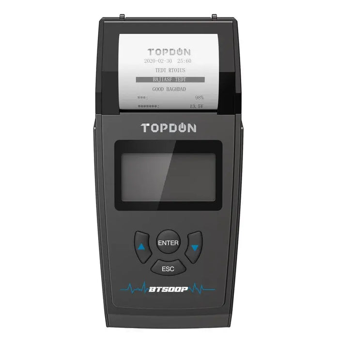 Topdon BT500P Battery Tester Battery Load Test Charging Test Cranking Test for 12V/24V Topdon