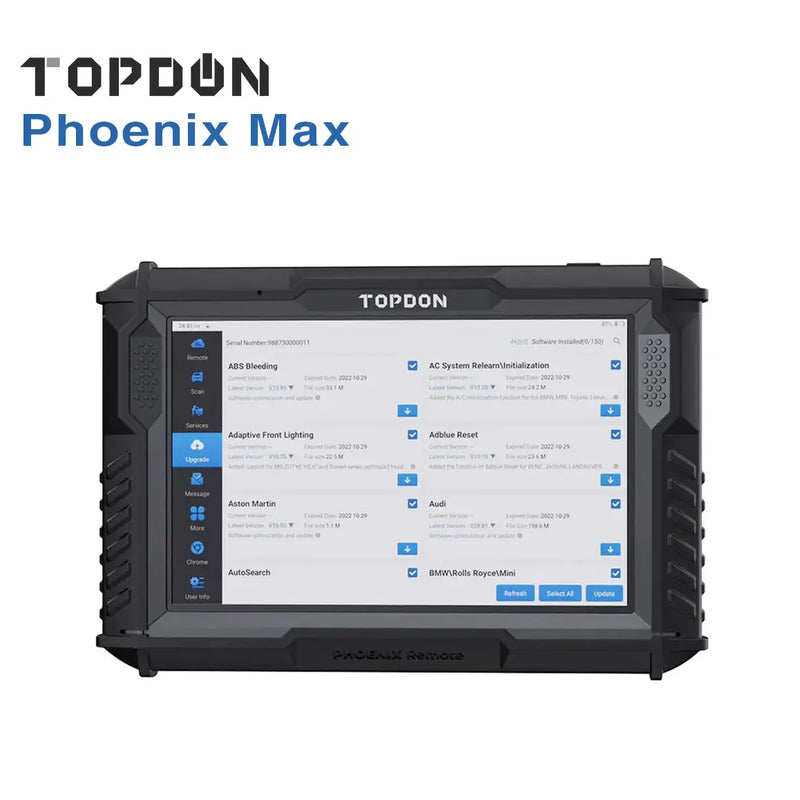 Topdon Phoenix Max Professional Diagnostic Scan Tool 12v/24v Cars & Trucks Topdon