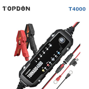 Topdon T4000 6v - 12v Intelligent Battery Charger & Maintainer