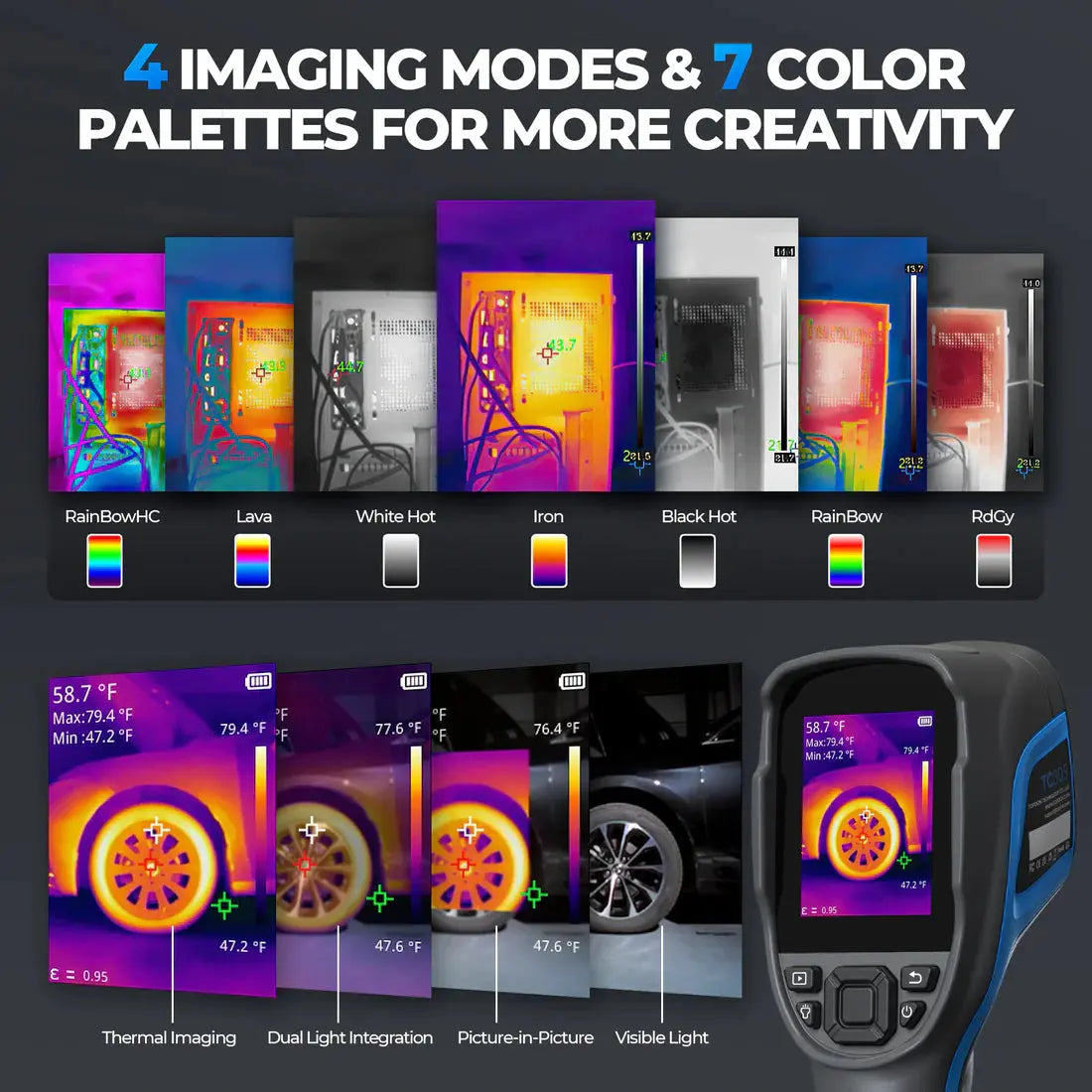 Topdon TC005 Dual-Camera Thermal Imaging Camera Handheld Infrared Thermal Imager Topdon