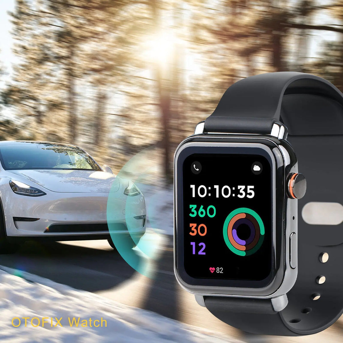 OTOFIX Watch Voice Control Smart Remotekey Lock/Unlock Door Vehicle Tools Smart Watch Key for Car - FairTools