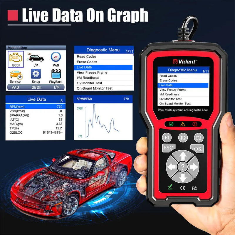 Vident iMax4305 Diagnostic Tool for OPEL Rover Reset OBDII Diagnostic Service Vident