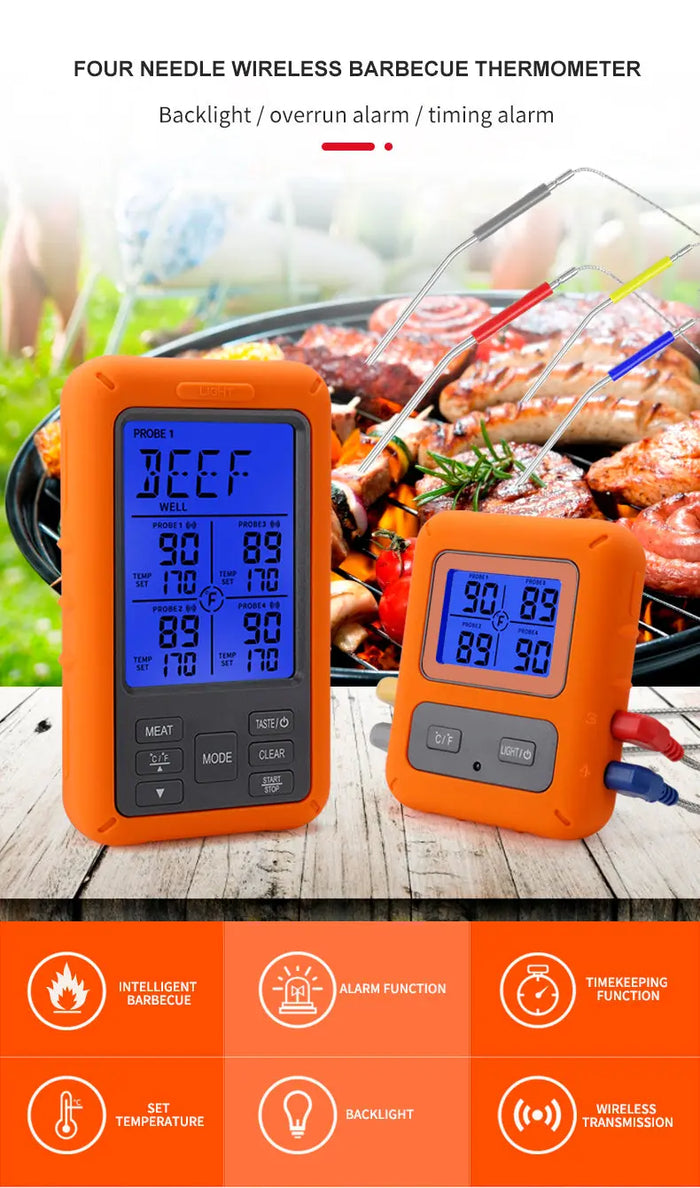 ThermoPro TP17H Digital Meat Thermometer with 4 Probes