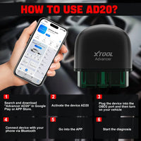 XTOOL Advancer AD20 OBD2 Code Reader for iPhone Android - FairTools
