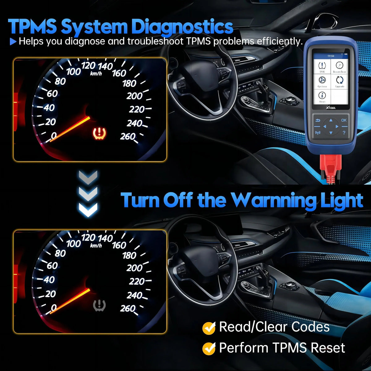 XTOOL TP150 TPMS Programming Tool, Includes 4 Free Sensors Xtool