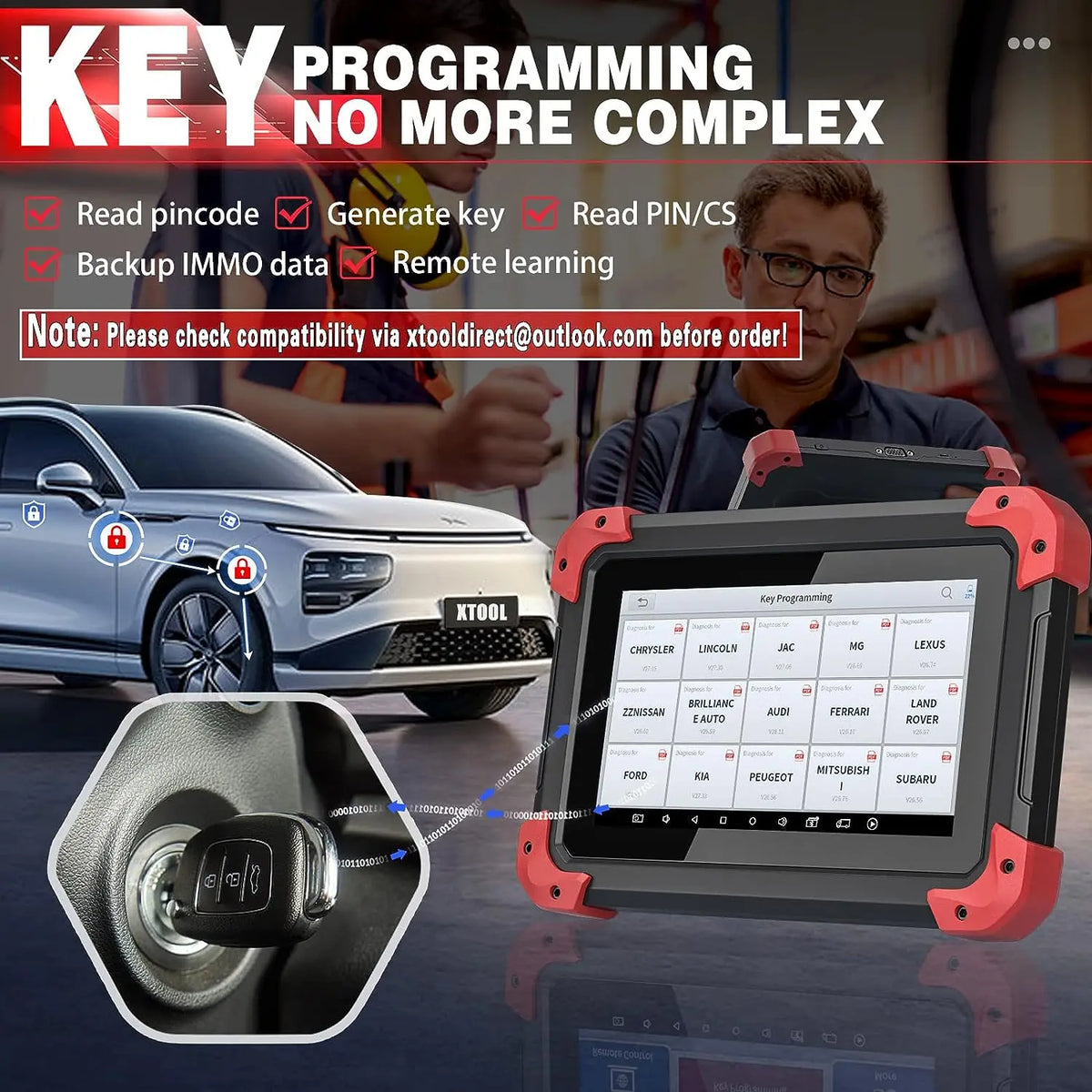 XTOOL X100 Pad Plus Auto Key Programmer All System Diagnostic Scan Tool Xtool