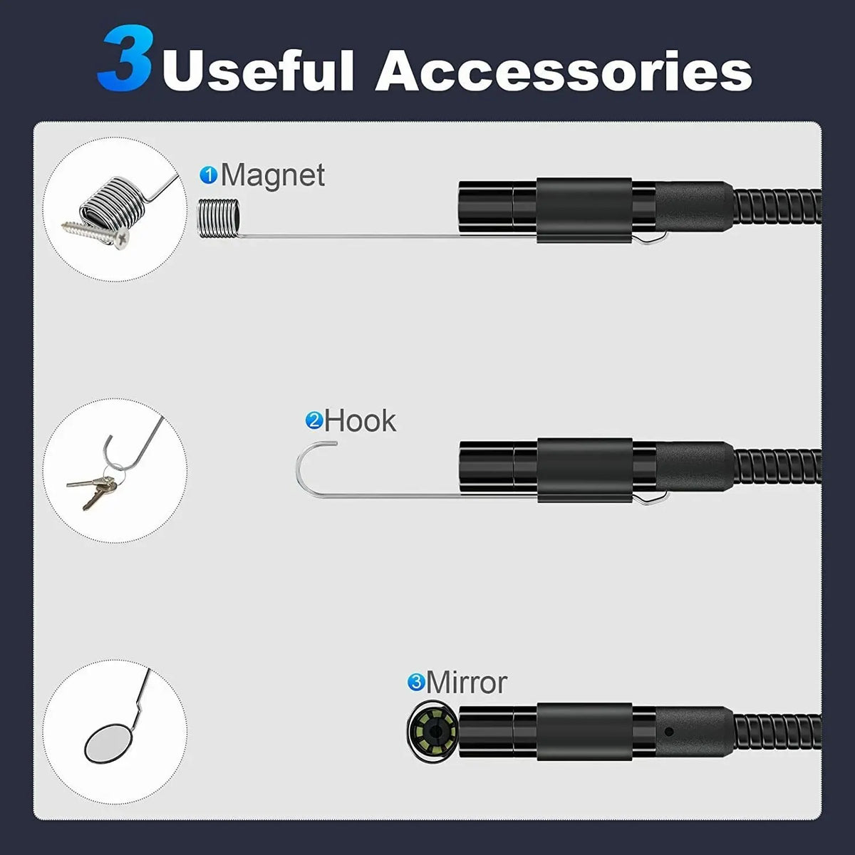 XTOOL XV100 HD Flexible Snake Inspection Videoscope Connect With XTOOL Tablet USB 3.0 - FairTools