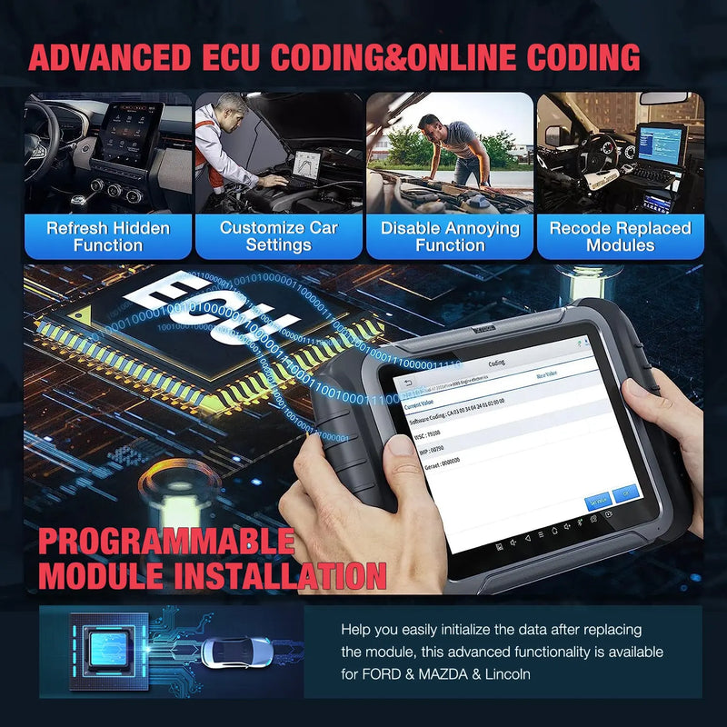 Xtool XT80W Professional Diagnostic Car Scanner Odometer Key programming ECU Coding - FairTools