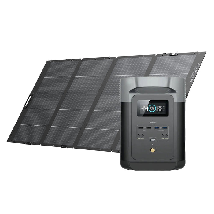 EcoFlow Delta 2 + 400W Lightweight Portable Solar Panel EcoFlow