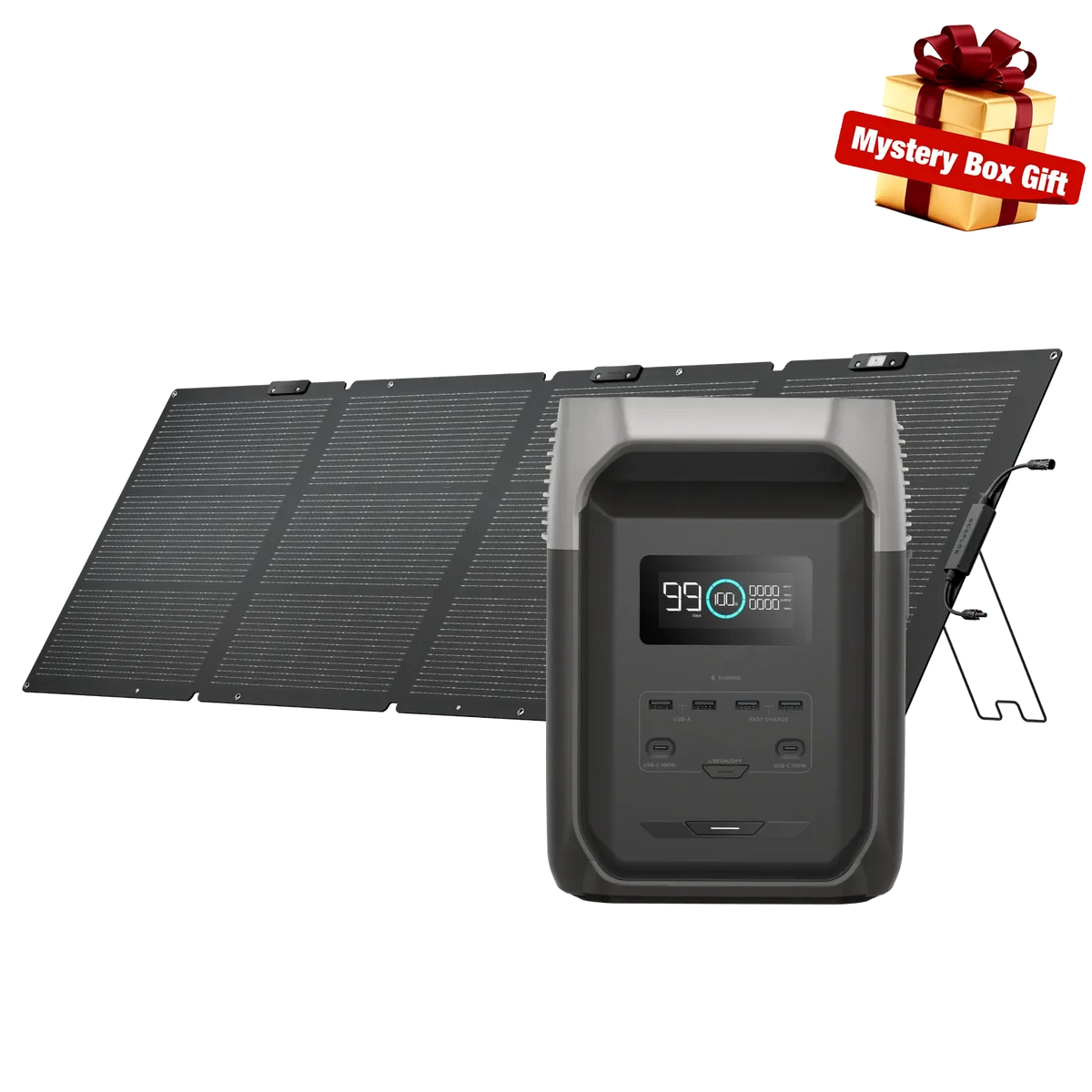 EcoFlow Delta 3 1500 + 220W Bi-Facial Solar Panel EcoFlow