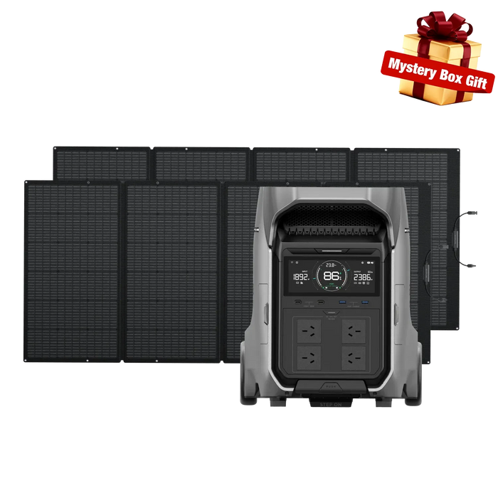 EcoFlow Delta Pro 3 + 2 x400w Solar Panel EcoFlow