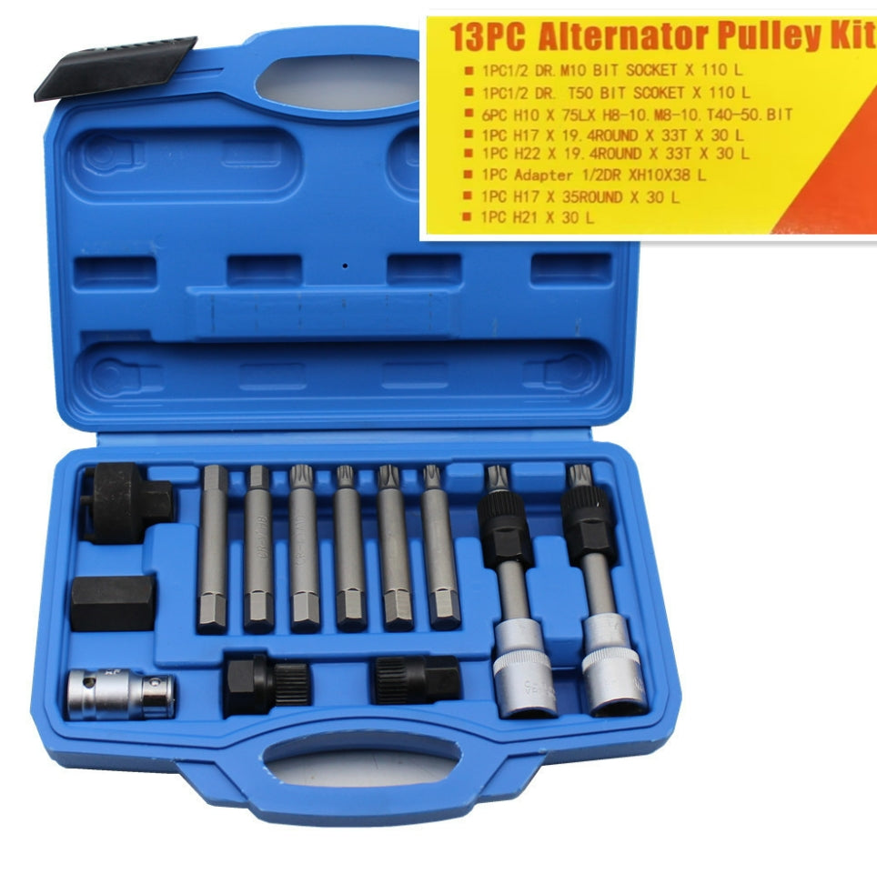 13 Piece Alternator Freewheel Pulley Removal Tool FairTools