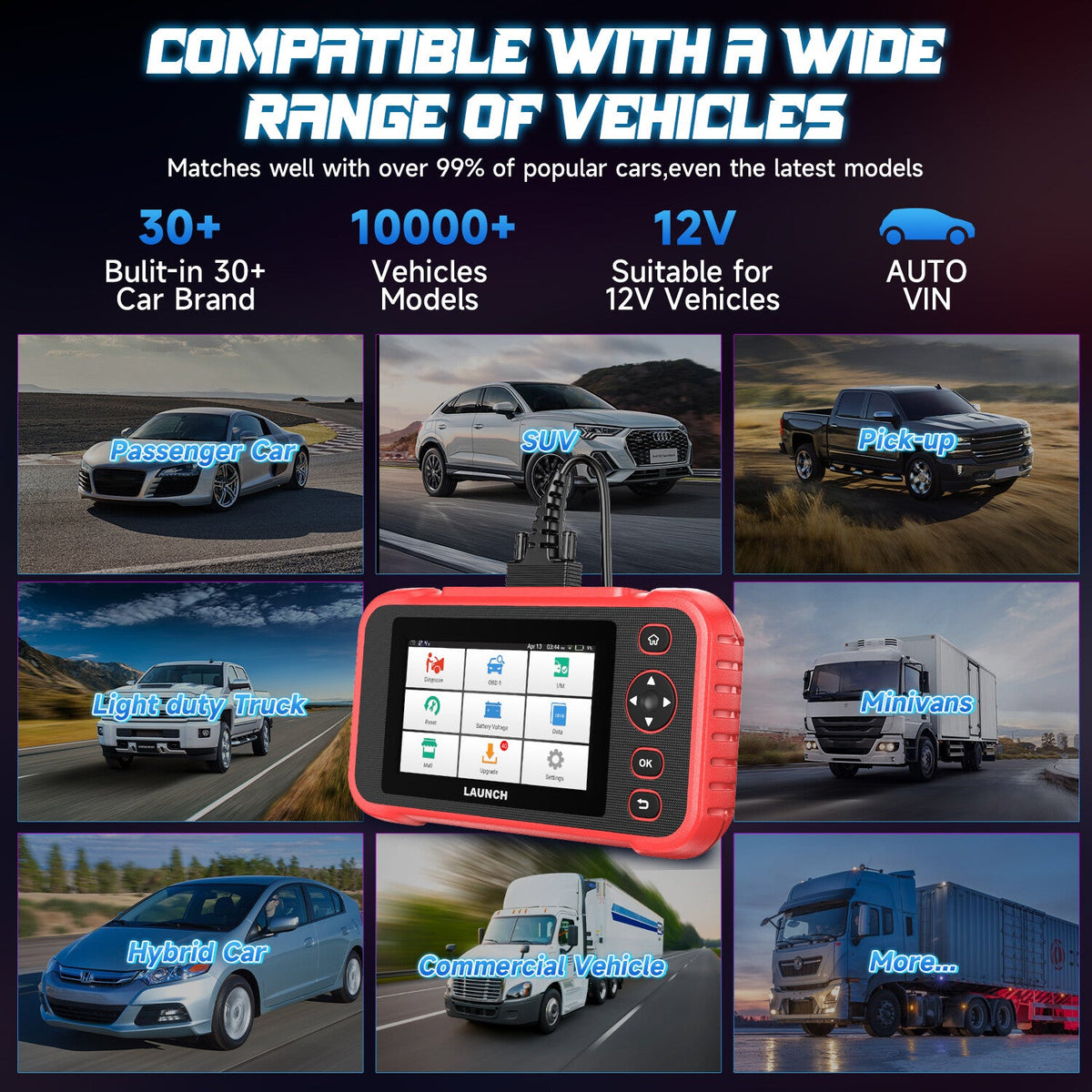 LAUNCH CRP129I V3.0 4-System OBD2 Diagnostic Scanner LAUNCH