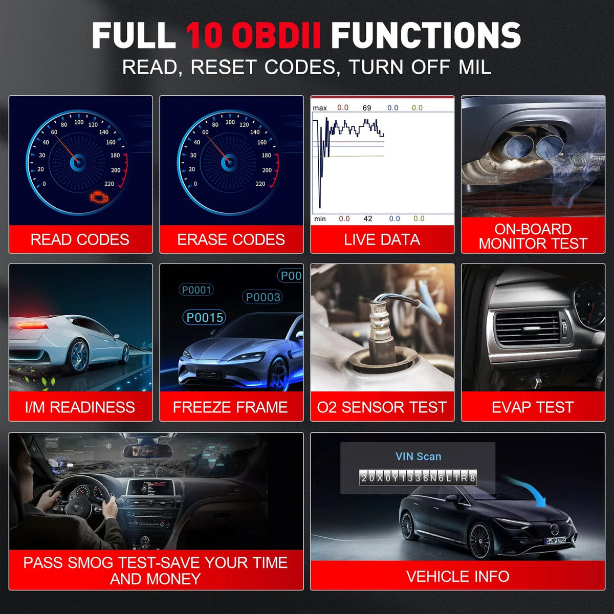 LAUNCH CRP123I V3.0 4-System OBD2 Diagnostic Scanner LAUNCH