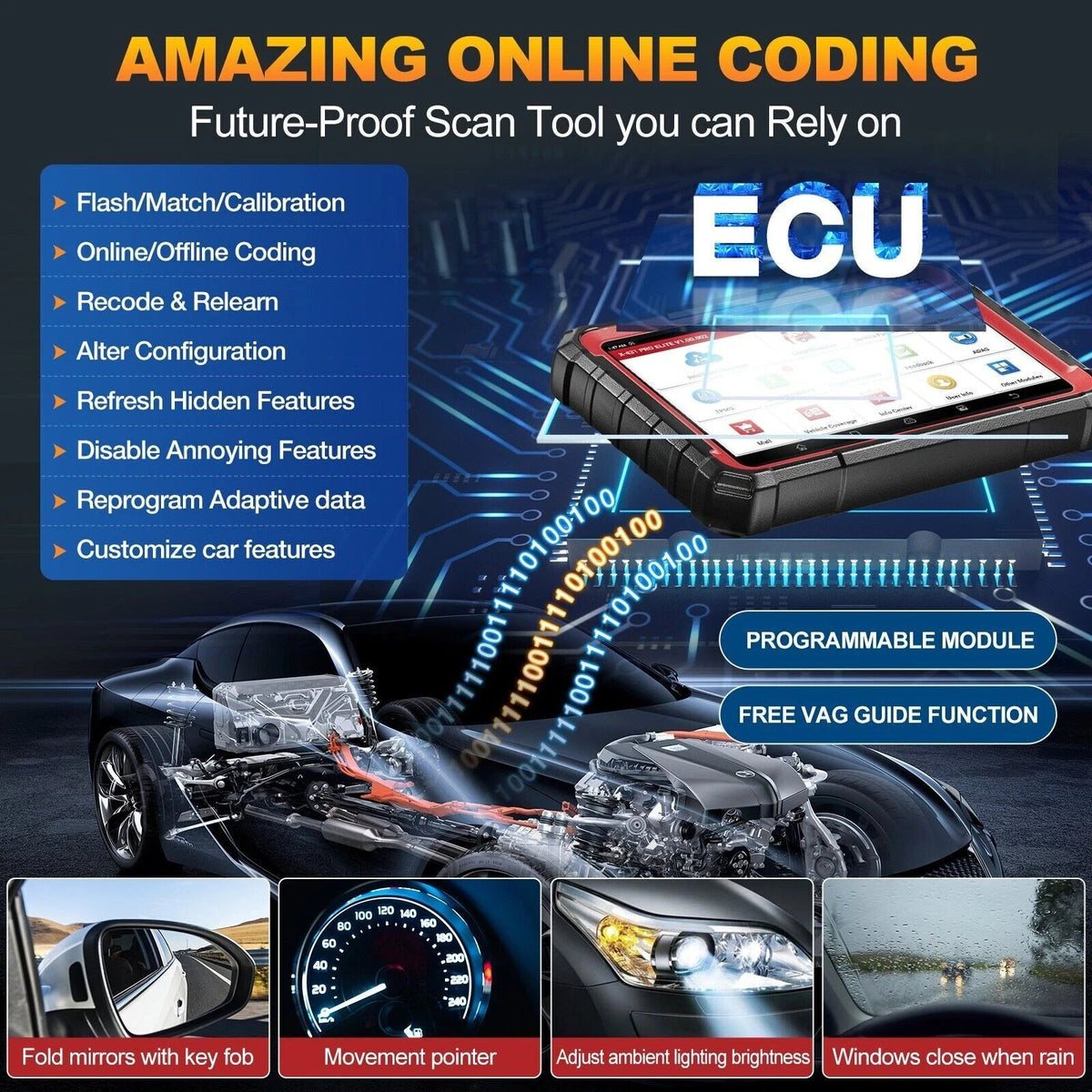 LAUNCH X431 PRO ELITE 8'' Professional Automotive Diagnostic Scanner LAUNCH