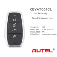 AUTEL IKEYAT004CL 4 Buttons Universal Smart Key 5Pcs/Set Autel