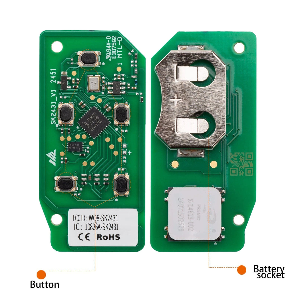 Autel IKEYLR005AL Land Rover Style Smart Key 315/433 MHz 5 Buttons 5Pcs/Set Autel