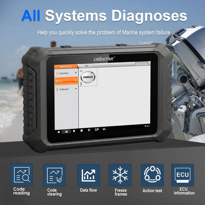 OBDSTAR MarineMaster A+B Marine Diagnostic Tool Scanner for Jet ski, Outboard Obdstar