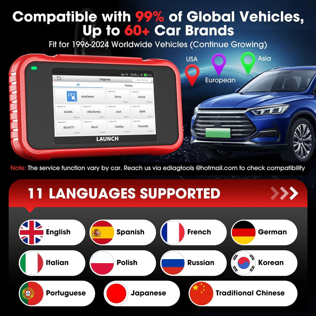LAUNCH CRP129E 4-System OBD2 Diagnostic Scanner LAUNCH