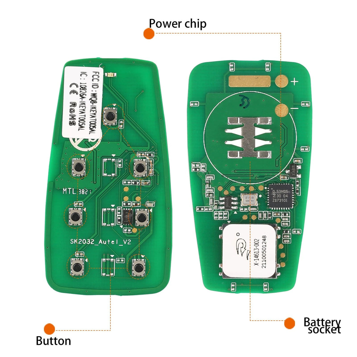 AUTEL IKEYAT007AL 7 Buttons Independent Universal Smart Key 5Pcs/Set FairTools