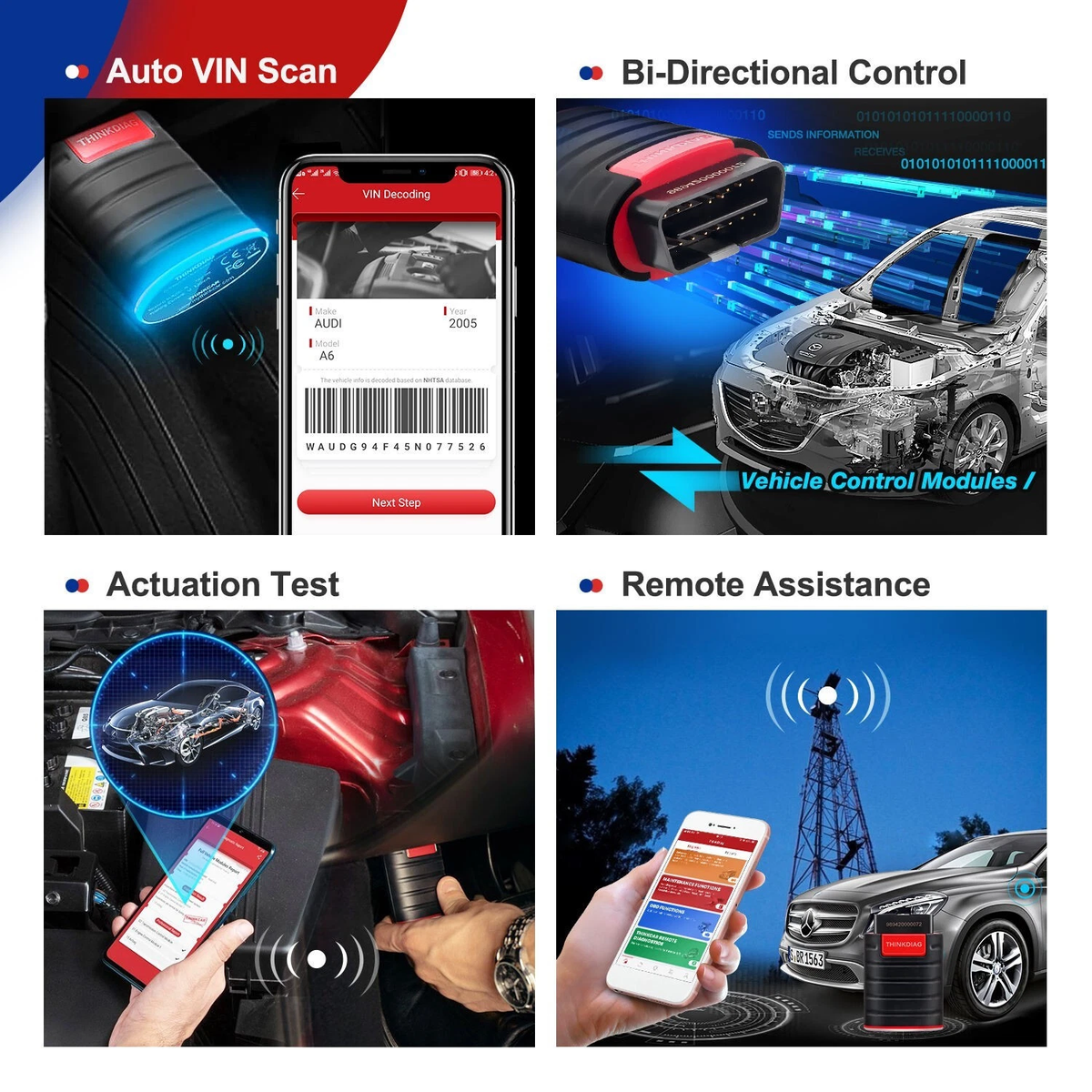 ThinkCar ThinkDiag New Version OBD2 Bluetooth Scanner All Software Active test Tool Thinkcar